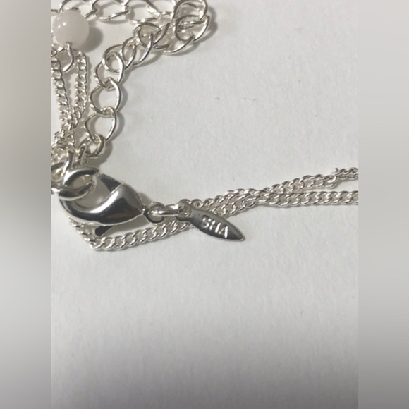 SHA 18" WHITE RHINESTONE PEARL TEARDROP PENDANT NECKLACE Jewerly Set - Picture 6 of 12